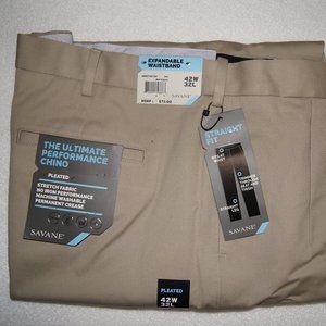 Savane Casual Khaki Pants - Pleated